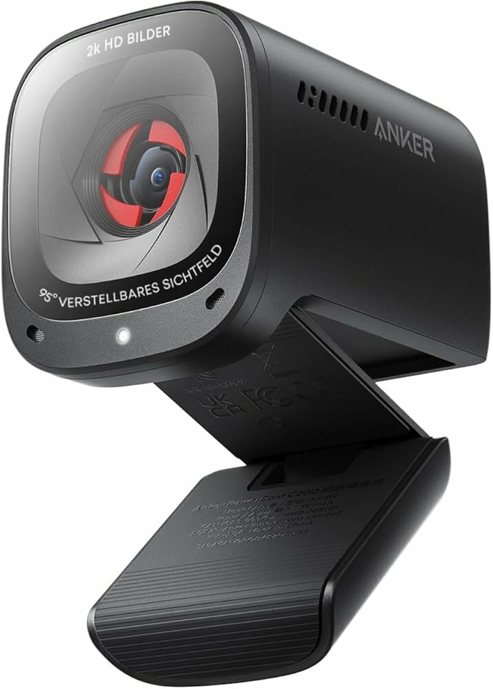 Anker PowerConf C200 2K Webcam mit Abdeckung, eine der Top 10 Webcams 2025 Anker PowerConf C200 2K Webcam mit Abdeckung, eine der Top 10 Webcams 2025
